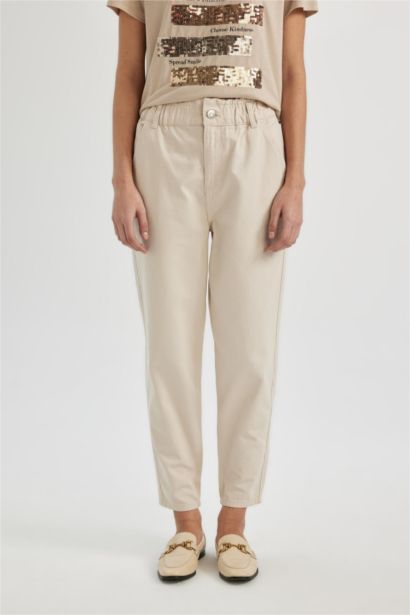 Paperbag Fit With Pockets Gabardine Trousers