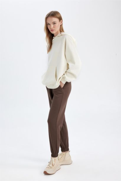 Regular Fit Elastic Waist Long Length Jogger Sweatpants