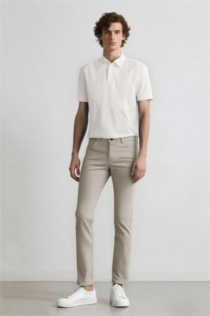 Slim Fit Super Skinny Hem Trousers