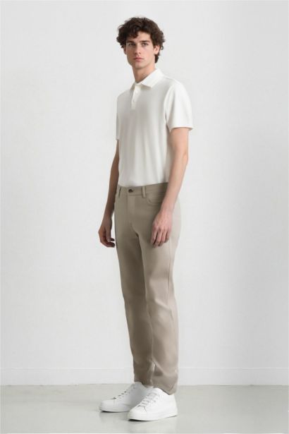 Slim Fit Super Skinny Hem Trousers