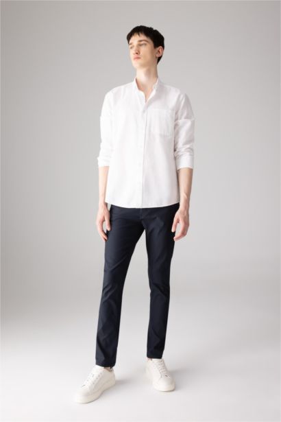 Yazlık Chino Kanvas Pantolon Slim Fit Dar Kesim Cepli Dar Paça