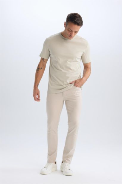 Slim Fit Super Skinny Hem Trousers