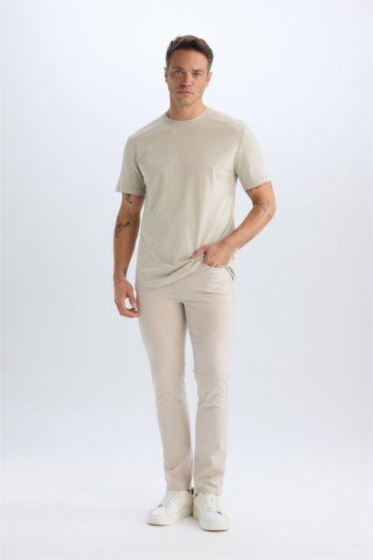 Slim Fit Super Skinny Hem Trousers