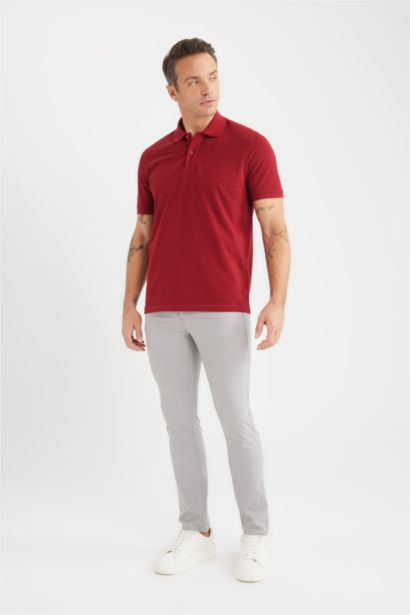 Slim Fit Yazlık Chino Kanvas Dokulu Pantolon