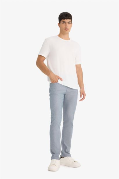 Slim Fit Super Skinny Hem Trousers