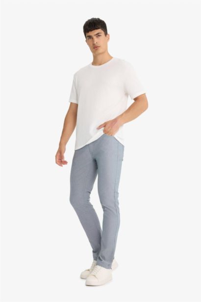 Slim Fit Super Skinny Hem Trousers