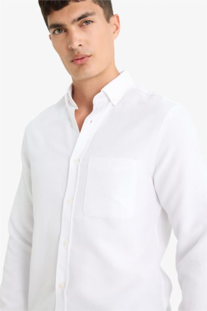 Chemise slim à manches longues
