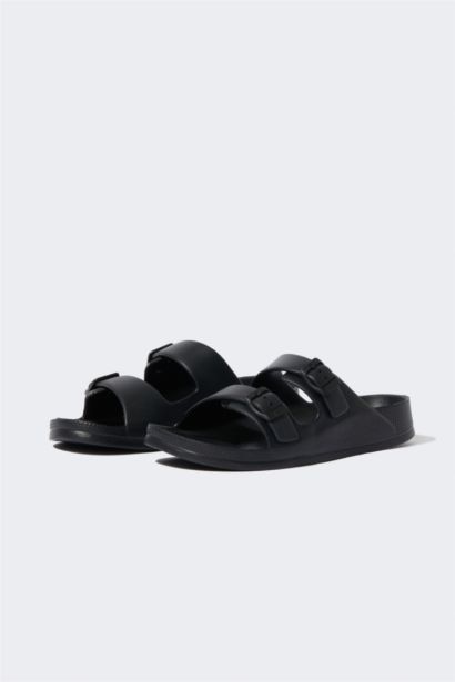 Double Band Buckled Slippers