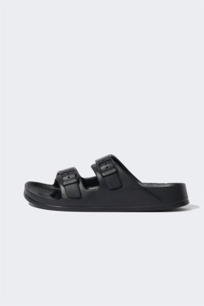 Double Band Buckled Slippers