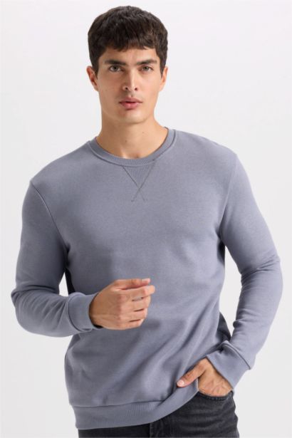 Regular Fit Thick Sweatshirt Fabric Sweatshirt