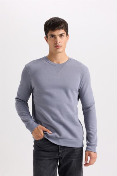 Regular Fit Thick Sweatshirt Fabric Sweatshirt