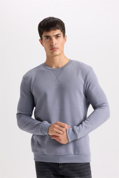Regular Fit Thick Sweatshirt Fabric Sweatshirt