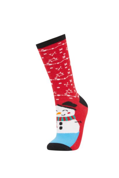 3'lü Pamuklu Uzun Çorap