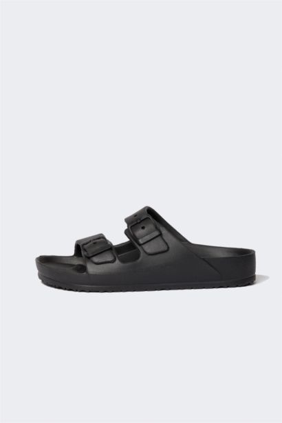 Boy Eva Double Band Buckled Slippers