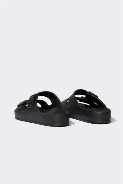 Boy Eva Double Band Buckled Slippers