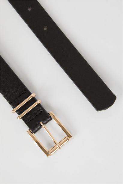 Kadın Suni Deri 2'li Elbise Kemeri