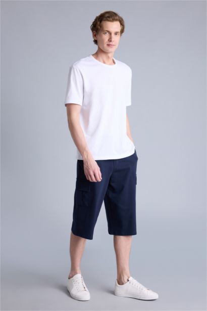 Relax Fıt Sweatshirt Kumaşı Uzun Şort