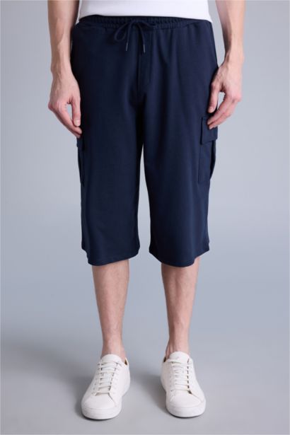 Relax Fıt Sweatshirt Kumaşı Uzun Şort