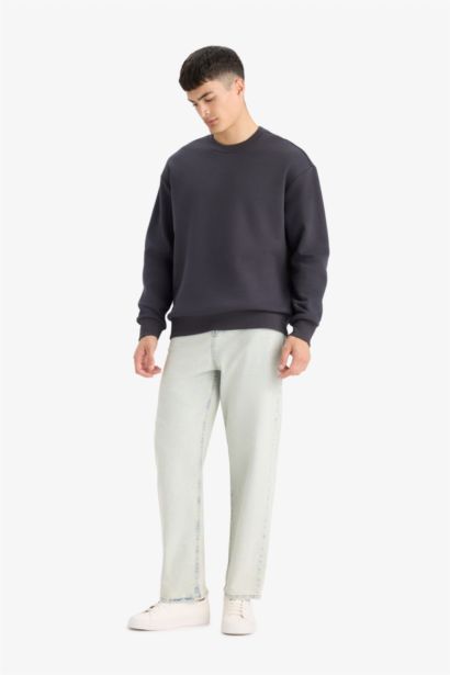 Relax Fit Basic Soft Inside Thick Sweatshirt