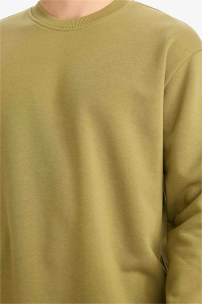 Relax Fit Crew Neck Thick Sweatshirt