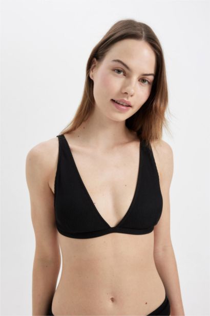 Fall in Love Regular Fit Ribbed Bikini Top