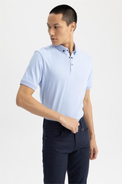 Slim Fit Pique Short Sleeve Polo T-Shirt