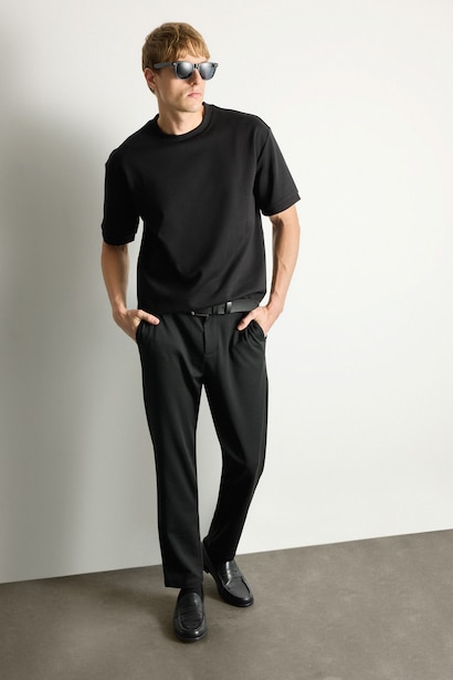 Tailored Fit Regular Hem Trousers