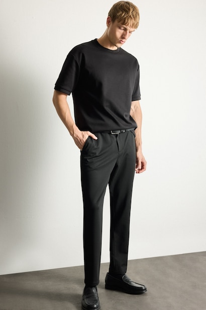 Tailored Fit Regular Hem Trousers