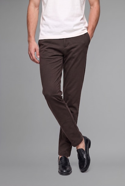 Elastic Waist Straight Leg Stretch Jogger Pants