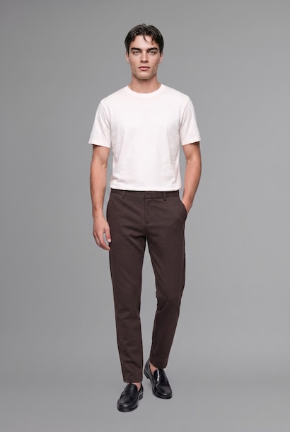 Elastic Waist Straight Leg Stretch Jogger Pants