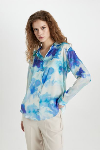 قميص ستان اوفر سايز ردن طويل