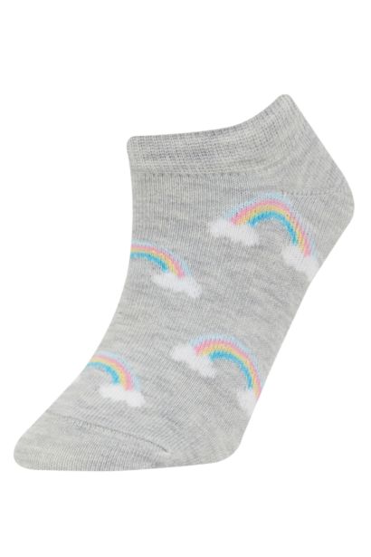 5'li Pamuklu Patik Çorap Kız Çocuk