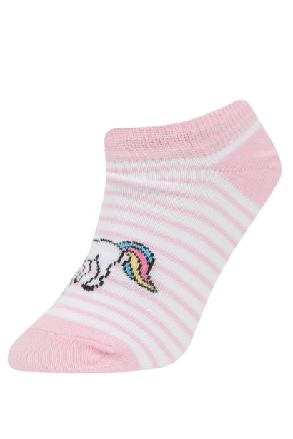 5'li Pamuklu Patik Çorap Kız Çocuk