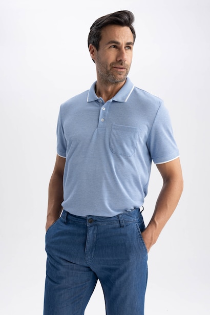 Regular Fit Pique Short Sleeve Polo T-Shirt