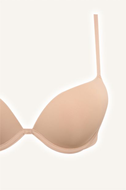 Micro Kaplı Full Push Up Balenli Tişört Bra