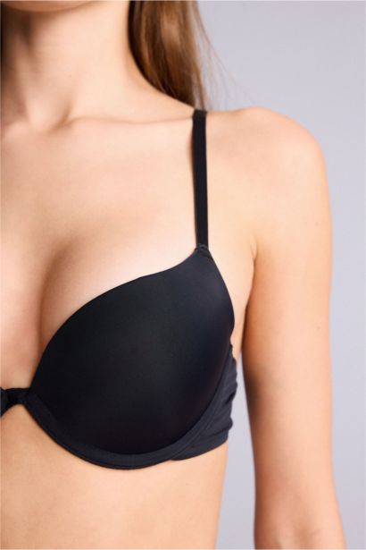 Micro Kaplı Full Push Up Balenli Tişört Bra