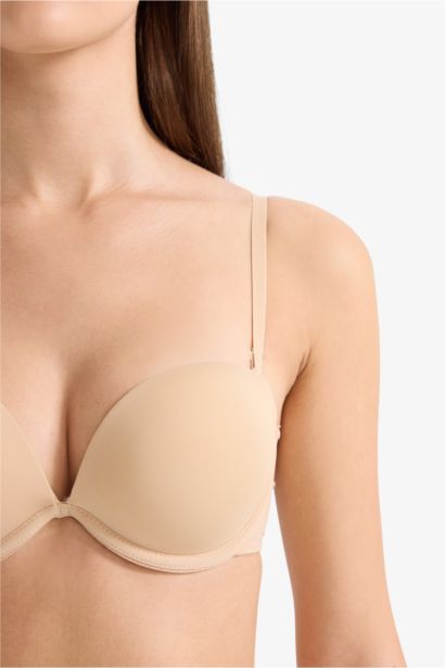 Micro Covered Half Padded Underwired Strapless Bra