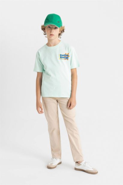 Boy Straight Leg Gabardine School Pants