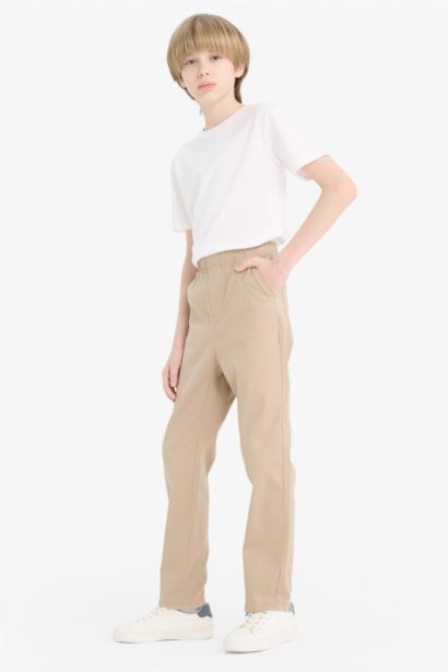 Boy Straight Leg Gabardine Trousers