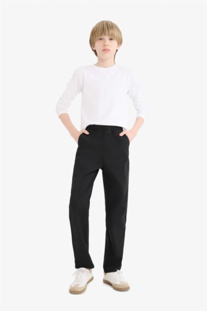 Boy Straight Leg Gabardine Trousers