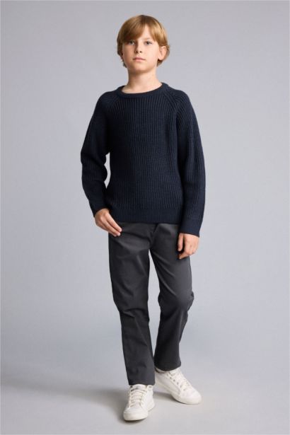 Regular Fit Gabardine Trousers