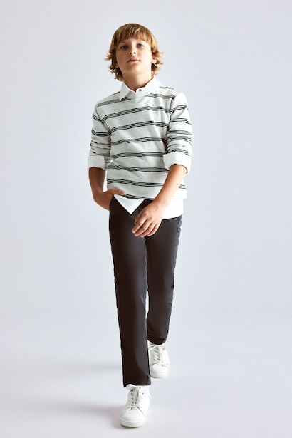 Regular Fit Gabardine Trousers