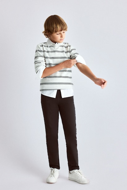 Regular Fit Gabardine Trousers