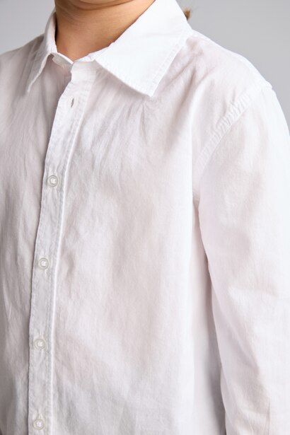 Boy Regular Fit Poplin Long Sleeve Shirt
