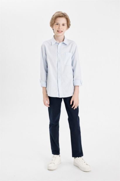 Boy Polo Neck Oxfordong School Shirt