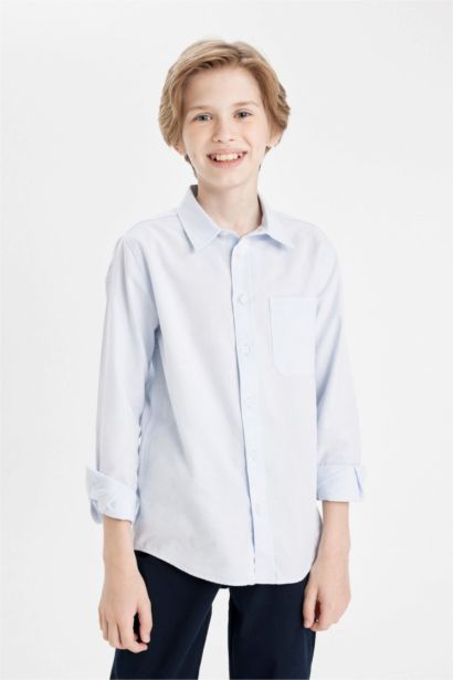 Boy Polo Neck Oxfordong School Shirt