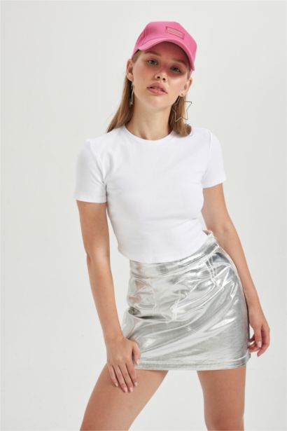 T-Shirt Court Basique À Manches Courtes Cool Fitted