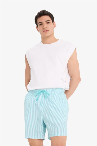 Striped Short Swim Shorts