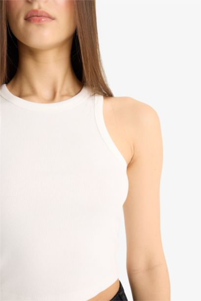 Slim Fit Camisole Halter Collar Tank Top