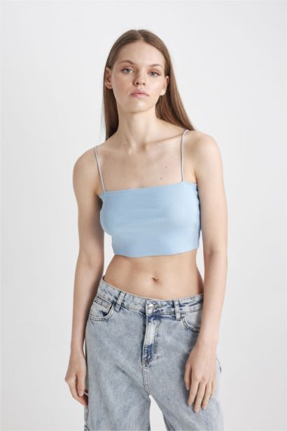 Fitted Ribbed Camisole Crop Top